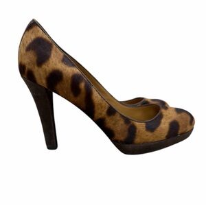 Brooks Brothers Leopard Print Platform High Heel Pumps